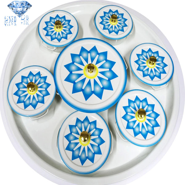 صينية فطور الوان متنوعه مع سبعة صحون