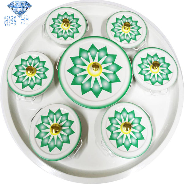 صينية فطور الوان متنوعه مع سبعة صحون